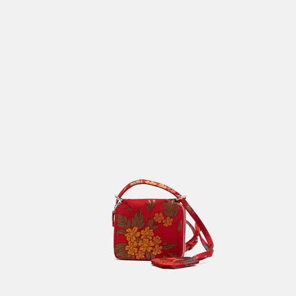 MARQUES'ALMEIDA Jacquard Shoulder Bag Red - Picture 8 of 13